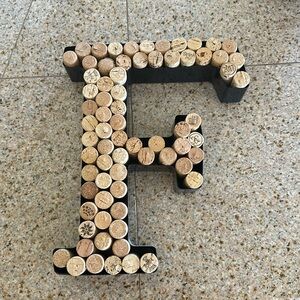 “F” Cork Letter Wall Decor